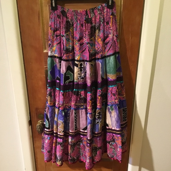Vintage Carefree Fashions colorful skirt - Picture 3 of 12